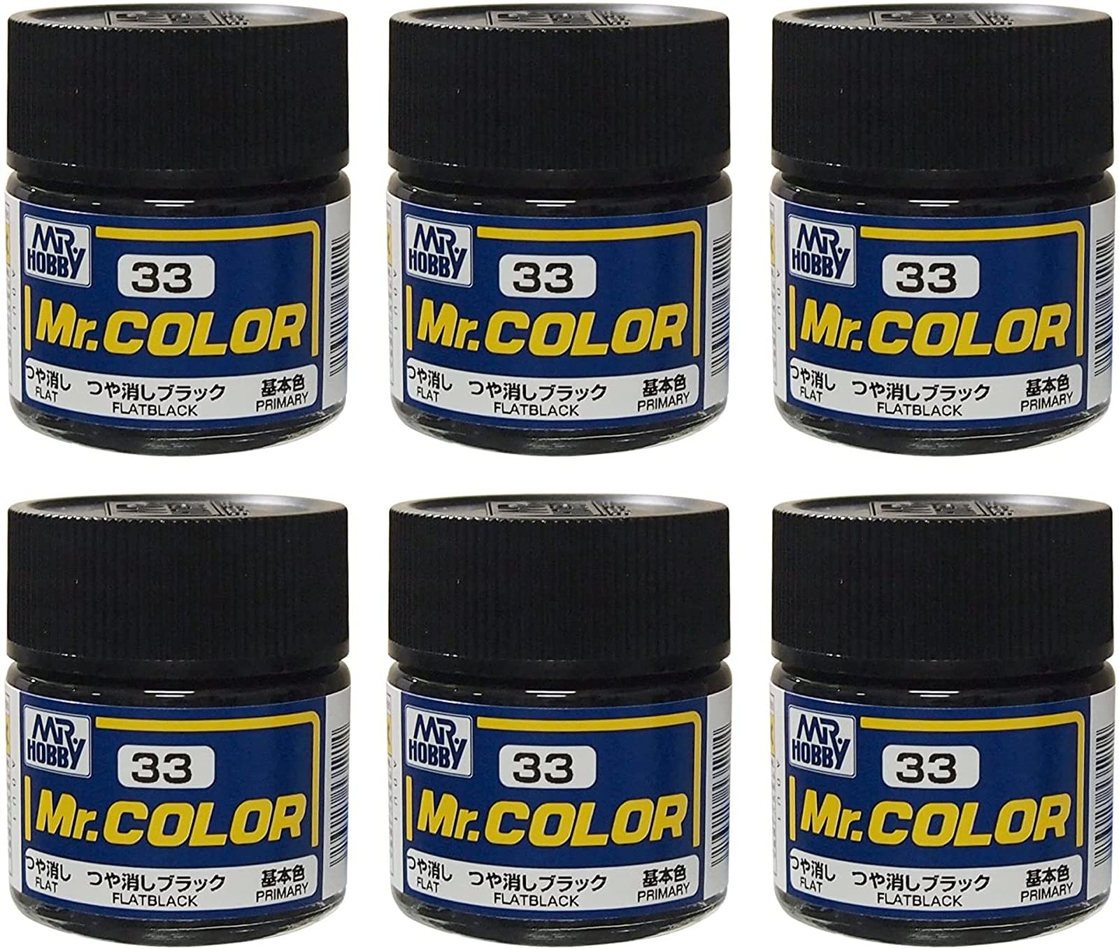 Amazon | GSIクレオス Mr.カラー つや消しブラック つや消し 10ml×6本